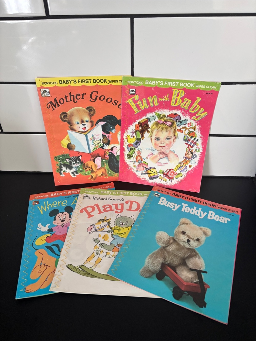Vintage 50’s-70’s Baby’s First Book Wipes Clean Non-Toxic Bundle